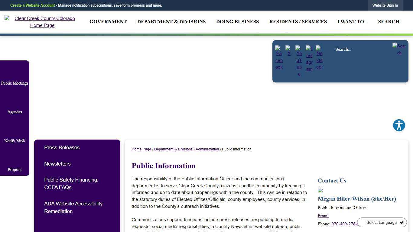 Public Information Clear Creek County, CO - Official Website